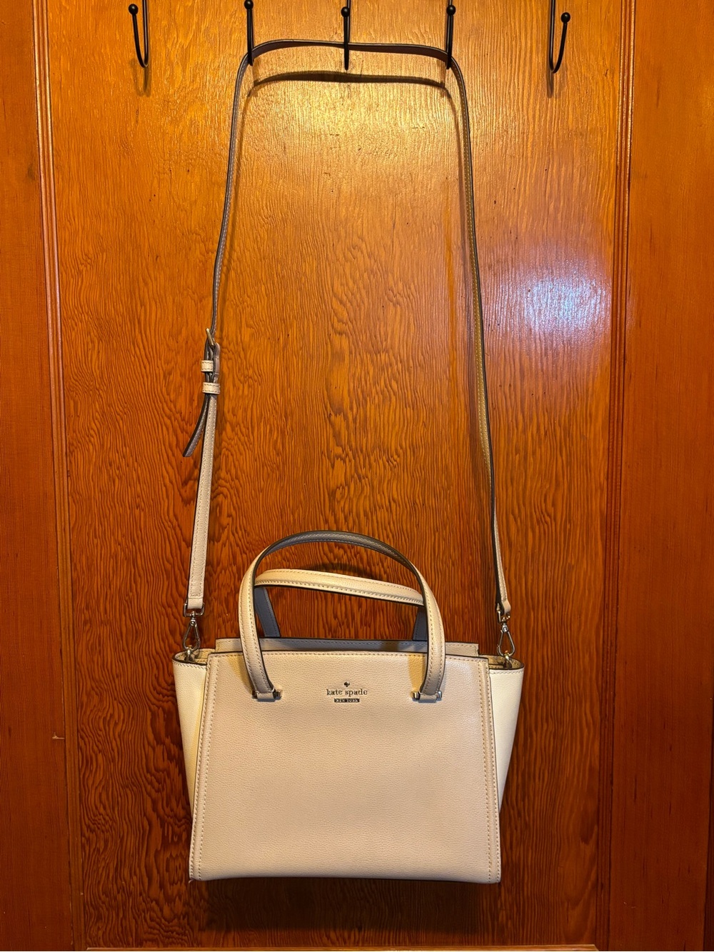 kate spade Cream and Gray Crossbody Satchel